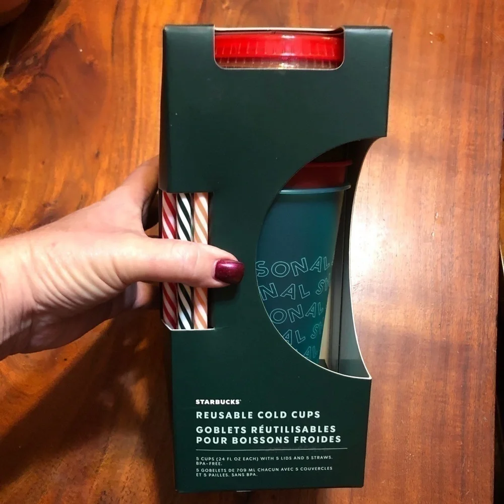 Starbucks ‘19 Reusable Christmas Cold Cups NEW